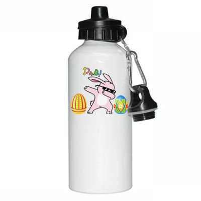 Funny Cool Dabbing Bunny Eggs For Easter Day Aluminum Water Bottle 