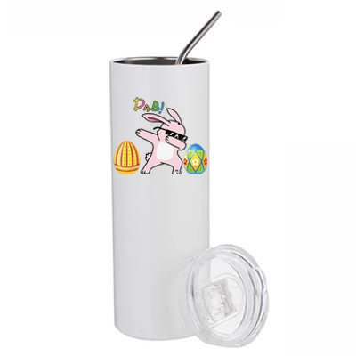 Funny Cool Dabbing Bunny Eggs For Easter Day Stainless Steel Tumbler