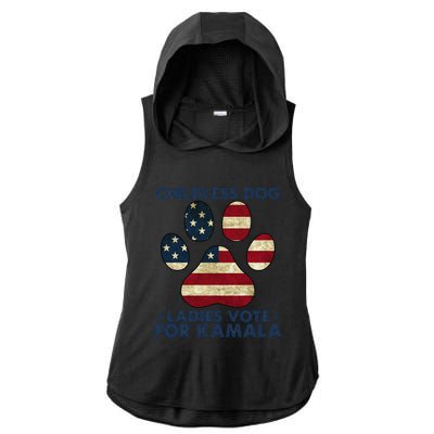 Funny Childless Dog Ladies Vote For Kamala Usa Flag Gift Ladies PosiCharge Tri-Blend Wicking Draft Hoodie Tank