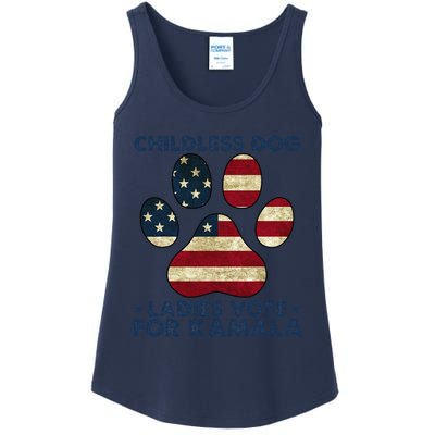 Funny Childless Dog Ladies Vote For Kamala Usa Flag Gift Ladies Essential Tank