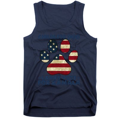 Funny Childless Dog Ladies Vote For Kamala Usa Flag Gift Tank Top