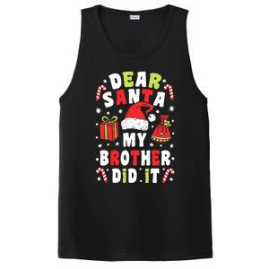 Family Christmas Dear Santa My Brother Did It Christmas PosiCharge Competitor Tank