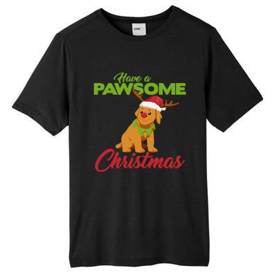 Funny Christmas Dog Pug Have A Pawsome Xmas Cute Gift Tall Fusion ChromaSoft Performance T-Shirt