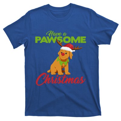 Funny Christmas Dog Pug Have A Pawsome Xmas Cute Gift T-Shirt