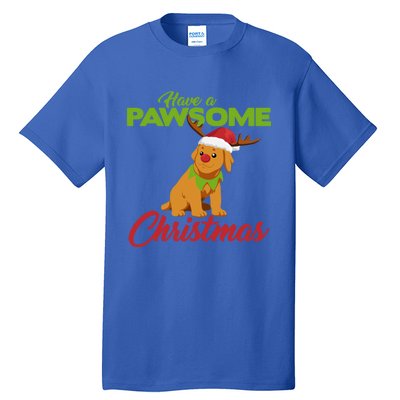 Funny Christmas Dog Pug Have A Pawsome Xmas Cute Gift Tall T-Shirt