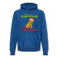 Funny Christmas Dog Pug Have A Pawsome Xmas Cute Gift Premium Hoodie