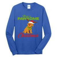 Funny Christmas Dog Pug Have A Pawsome Xmas Cute Gift Tall Long Sleeve T-Shirt