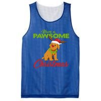 Funny Christmas Dog Pug Have A Pawsome Xmas Cute Gift Mesh Reversible Basketball Jersey Tank