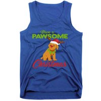 Funny Christmas Dog Pug Have A Pawsome Xmas Cute Gift Tank Top