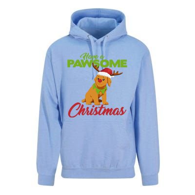 Funny Christmas Dog Pug Have A Pawsome Xmas Cute Gift Unisex Surf Hoodie