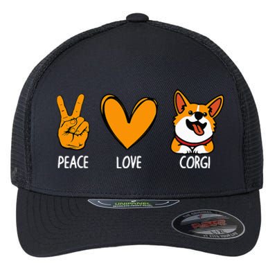 Funny Corgi Design For Puppy Corgi Dog Lover Flexfit Unipanel Trucker Cap