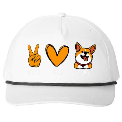 Funny Corgi Design For Puppy Corgi Dog Lover Snapback Five-Panel Rope Hat