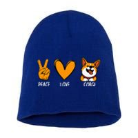 Funny Corgi Design For Puppy Corgi Dog Lover Short Acrylic Beanie