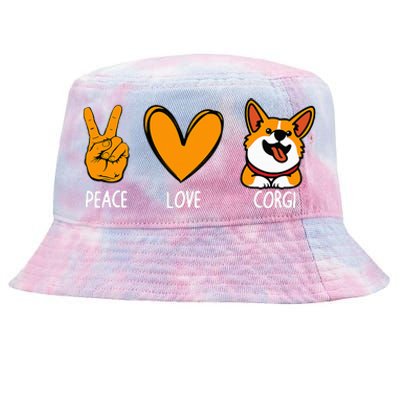 Funny Corgi Design For Puppy Corgi Dog Lover Tie-Dyed Bucket Hat