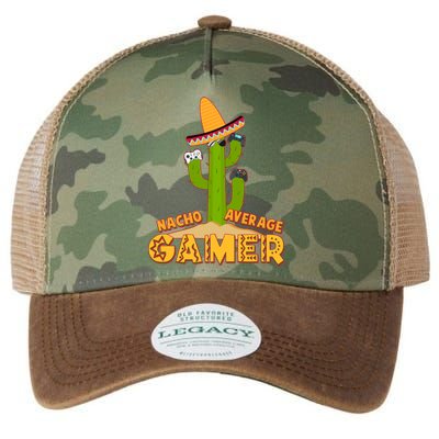 Funny Cinco De Mayo Nacho Average Gamer Cactus Gamer Legacy Tie Dye Trucker Hat