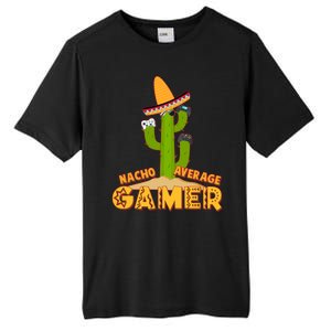 Funny Cinco De Mayo Nacho Average Gamer Cactus Gamer Tall Fusion ChromaSoft Performance T-Shirt