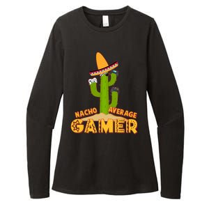 Funny Cinco De Mayo Nacho Average Gamer Cactus Gamer Womens CVC Long Sleeve Shirt