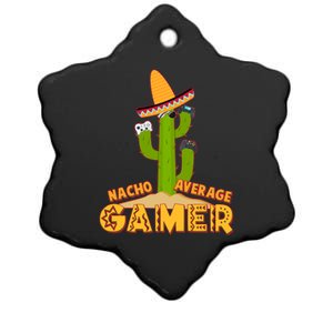 Funny Cinco De Mayo Nacho Average Gamer Cactus Gamer Ceramic Star Ornament