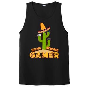 Funny Cinco De Mayo Nacho Average Gamer Cactus Gamer PosiCharge Competitor Tank