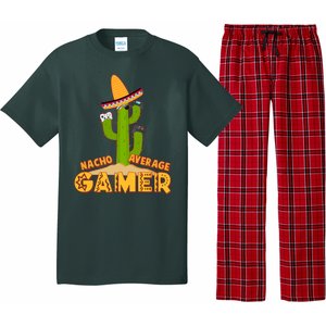 Funny Cinco De Mayo Nacho Average Gamer Cactus Gamer Pajama Set