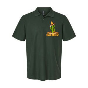 Funny Cinco De Mayo Nacho Average Gamer Cactus Gamer Softstyle Adult Sport Polo