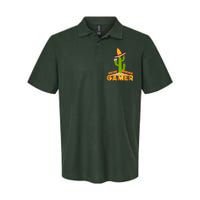 Funny Cinco De Mayo Nacho Average Gamer Cactus Gamer Softstyle Adult Sport Polo