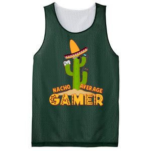 Funny Cinco De Mayo Nacho Average Gamer Cactus Gamer Mesh Reversible Basketball Jersey Tank