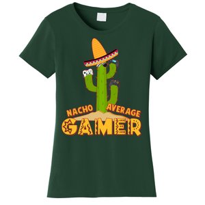 Funny Cinco De Mayo Nacho Average Gamer Cactus Gamer Women's T-Shirt