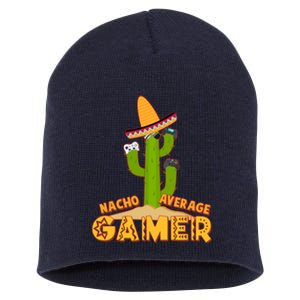 Funny Cinco De Mayo Nacho Average Gamer Cactus Gamer Short Acrylic Beanie