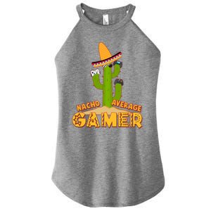 Funny Cinco De Mayo Nacho Average Gamer Cactus Gamer Women's Perfect Tri Rocker Tank