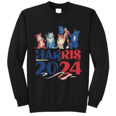 Funny Cat Design Kamala Harris 2024 Childless Cat Lady Sweatshirt