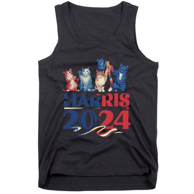 Funny Cat Design Kamala Harris 2024 Childless Cat Lady Tank Top