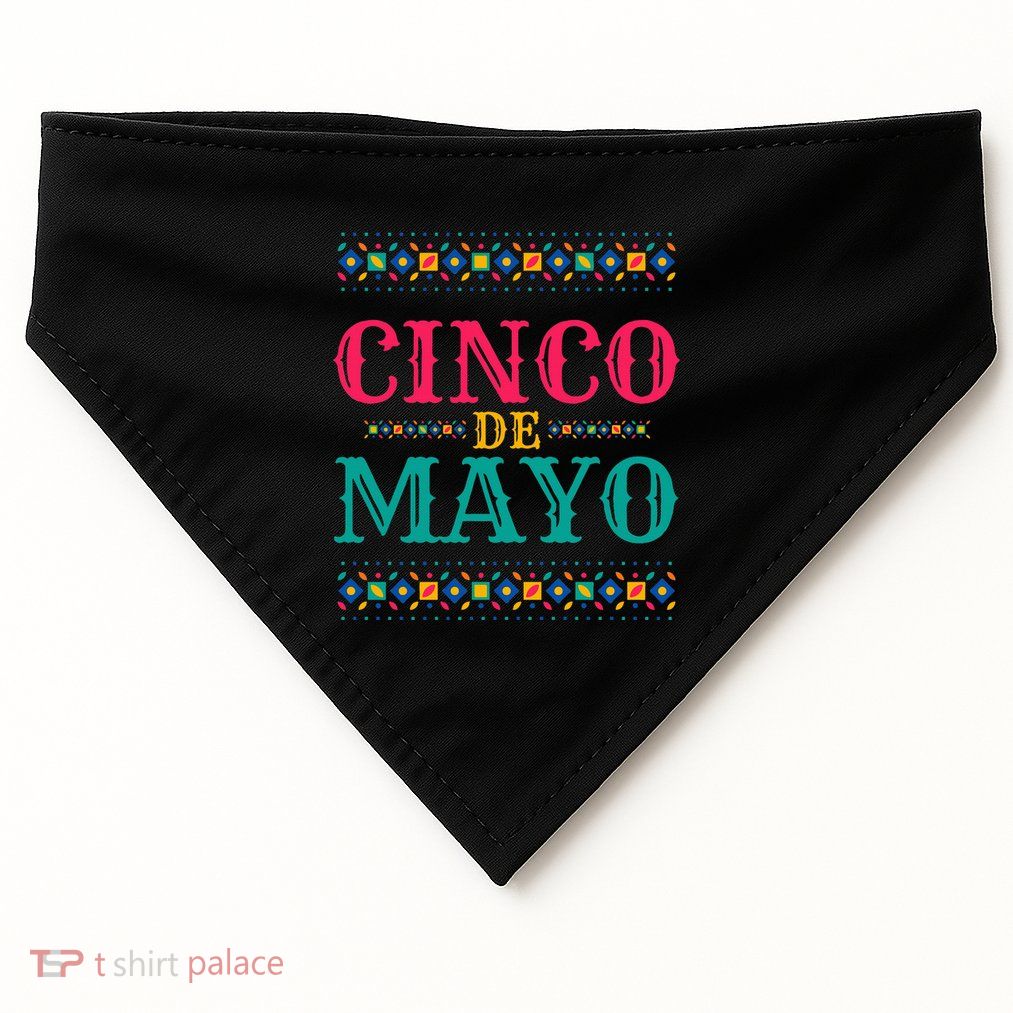 Funny Cinco De Mayo For Mexican Party USA-Made Doggie Bandana