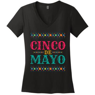 Funny Cinco De Mayo For Mexican Party Women's V-Neck T-Shirt