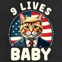 Funny Cat Donald Trump 9 Lives Baby Trucker Hat