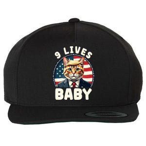 Funny Cat Donald Trump 9 Lives Baby Wool Snapback Cap