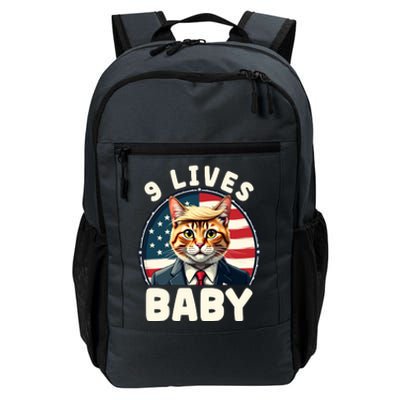 Funny Cat Donald Trump 9 Lives Baby Daily Commute Backpack