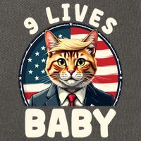 Funny Cat Donald Trump 9 Lives Baby Cotton Canvas Backpack