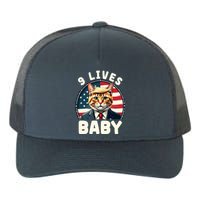 Funny Cat Donald Trump 9 Lives Baby Yupoong Adult 5-Panel Trucker Hat