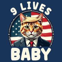 Funny Cat Donald Trump 9 Lives Baby Apron