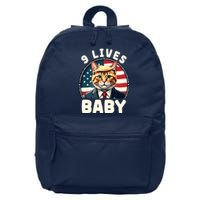 Funny Cat Donald Trump 9 Lives Baby 16 in Basic Backpack