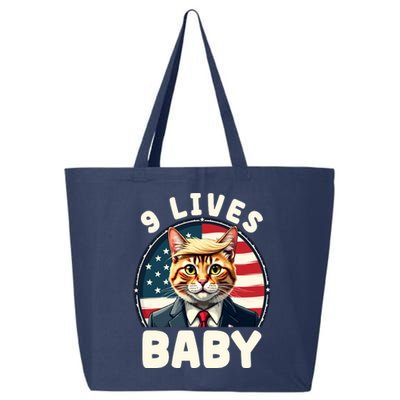 Funny Cat Donald Trump 9 Lives Baby 25L Jumbo Tote