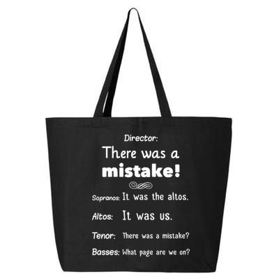 Funny Choir Director Soprano Alto Tenor Bass 25L Jumbo Tote