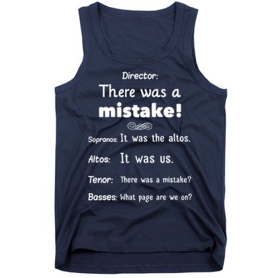 Funny Choir Director Soprano Alto Tenor Bass Tank Top