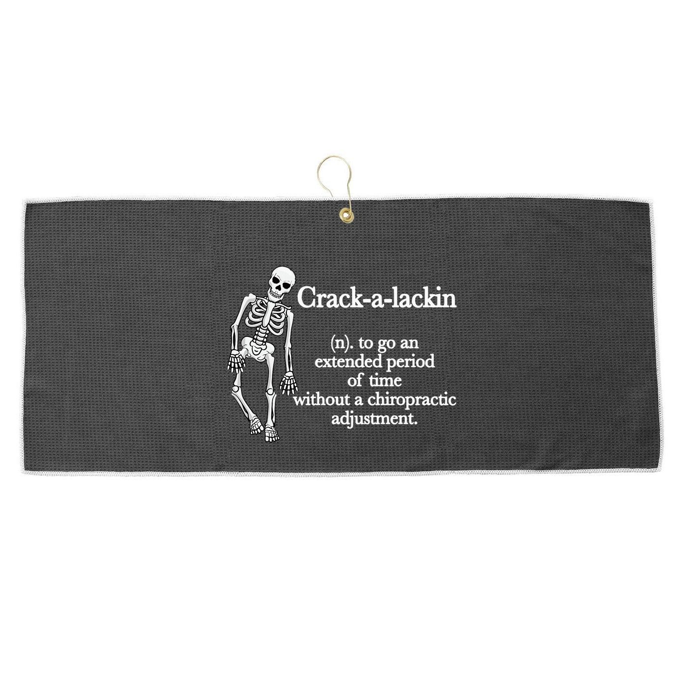 Funny Chiropractor Definition Chiropractic Large Microfiber Waffle Golf Towel