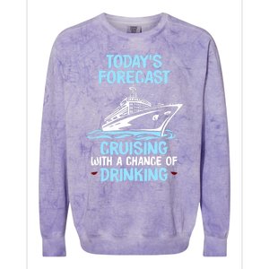 Funny Cruise Design For Cruising Boat Trip Lovers Colorblast Crewneck Sweatshirt