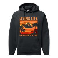 Funny Cruising Designs Men Women Cruise Ship Cruising Lovers Performance Fleece Hoodie