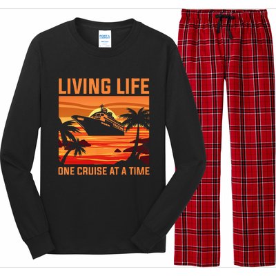 Funny Cruising Designs Men Women Cruise Ship Cruising Lovers Long Sleeve Pajama Set