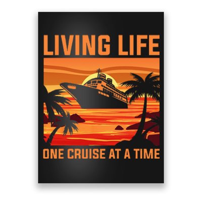 Funny Cruising Designs Men Women Cruise Ship Cruising Lovers Poster