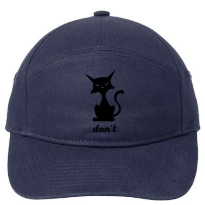 Funny Cat Don't Grouchy Cat Lover Graphic 7-Panel Snapback Hat